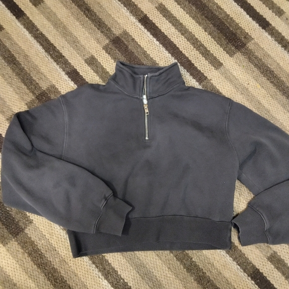 TNA by Aritzia  Women's Cozy Fleece Perfect 1/4 Zip Sweatshirt Size S Pullover - Picture 1 of 7